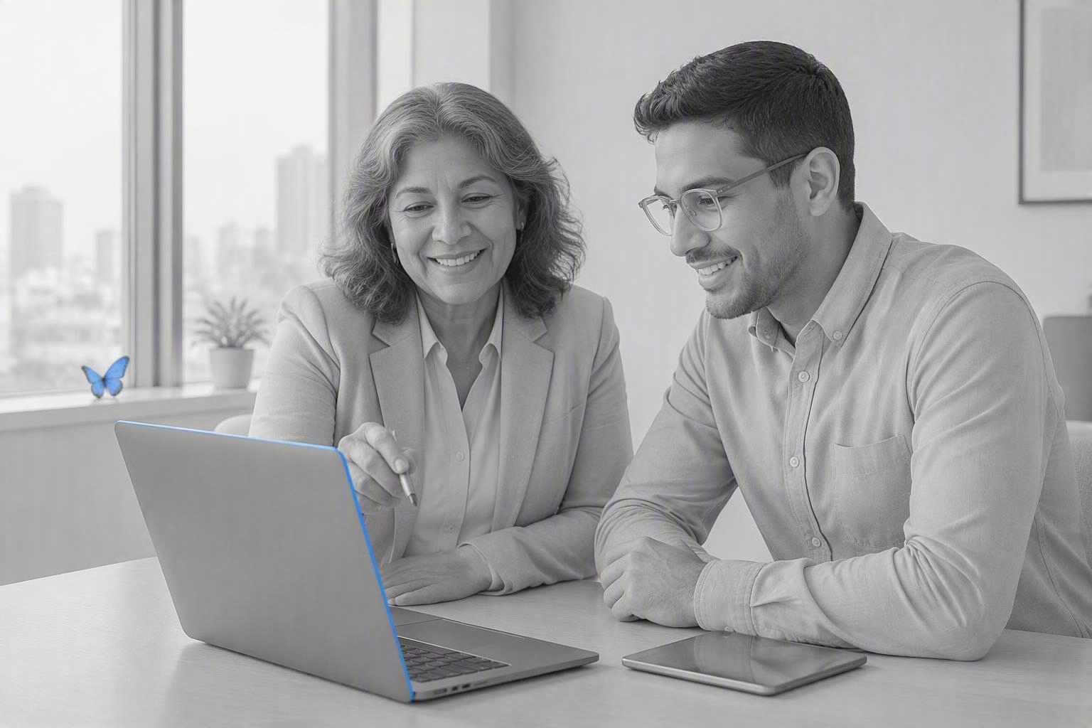 A mentoring conversation between colleagues