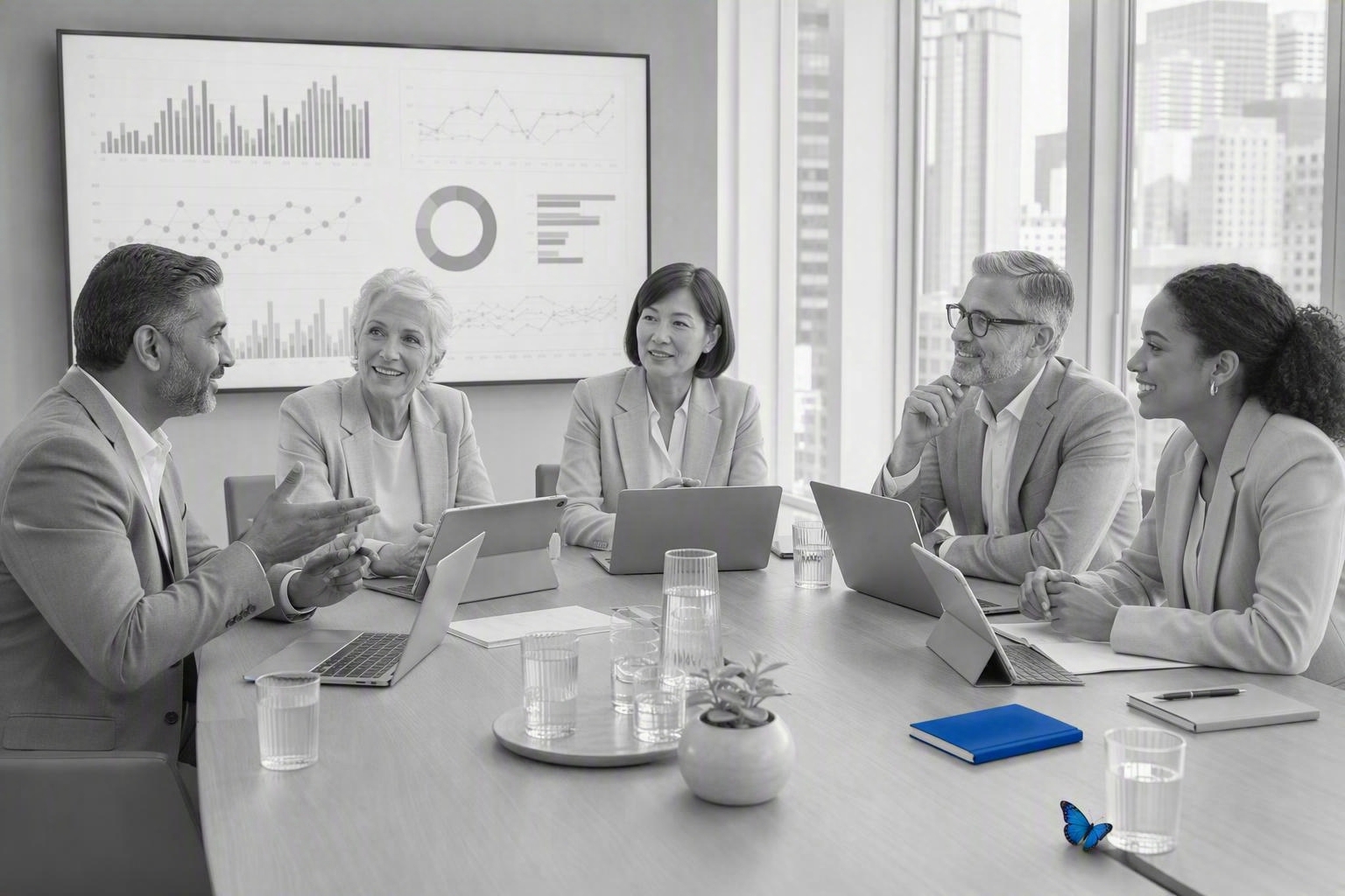 A boardroom roundtable discussion